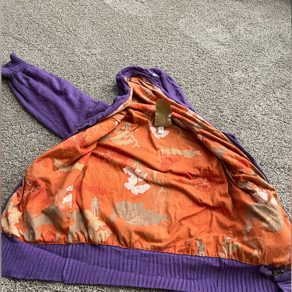 Rare vintage Da-nang Purple & Orange Fully Lined Sweater M, Possibly Kids?